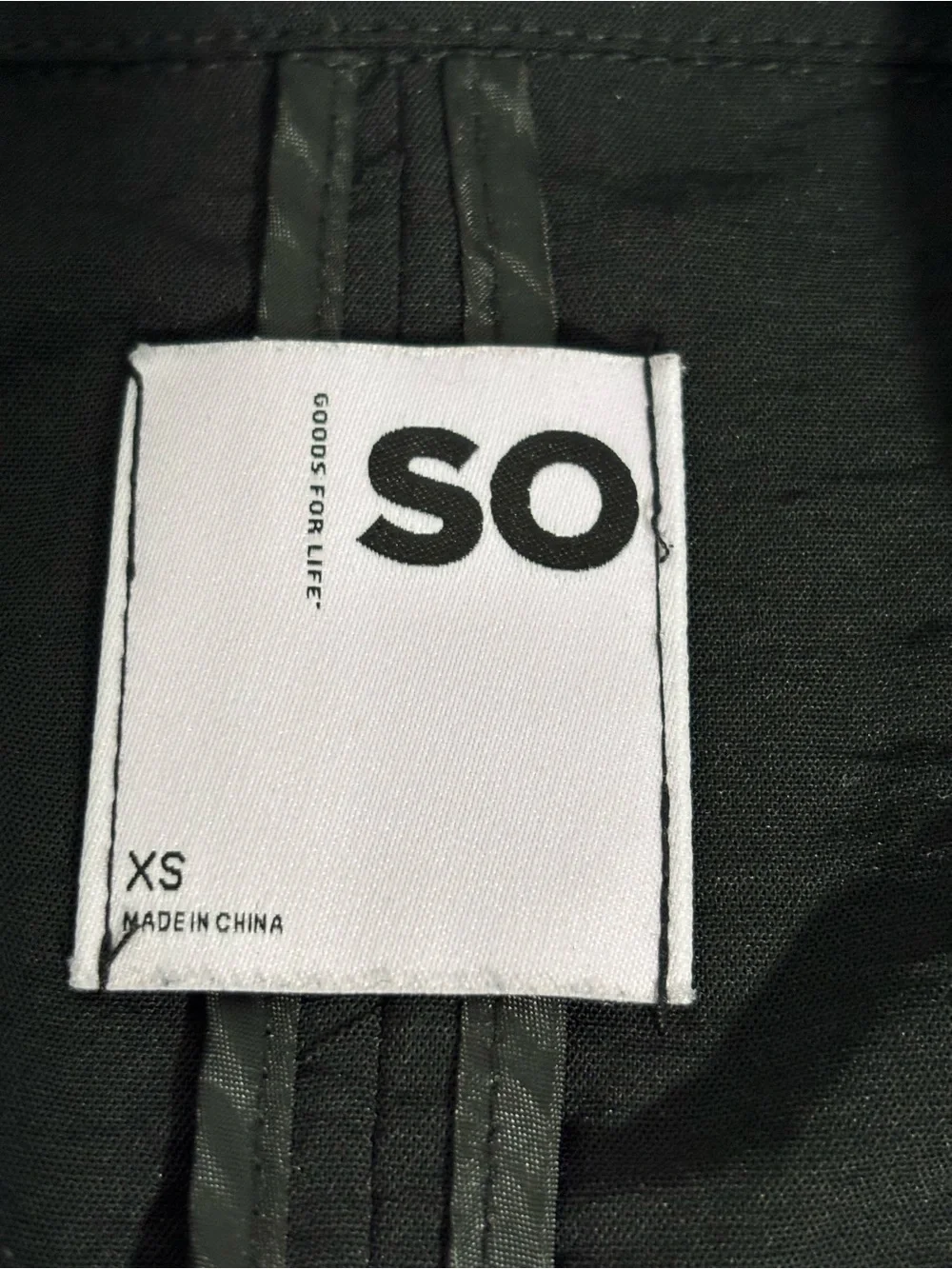 SO Black Single-Button Blazer Size XS